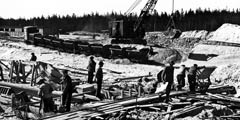 Im Mai 1939: Baustelle des KdF-Seebades Prora; Aufnahme: Kreisarchiv Vorpommern-Rugeen