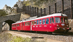 RAe 4/8 1023 auf Gleisen der BLS beim Viktoriakopf; Foto. Christian Zellweger