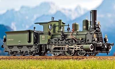 Das H0-Modell der Reihe B VI der K. Bay. Sts. B. von Trix gibt es neu als Lok 349 „Steinach“ mit Kohlefeuerung