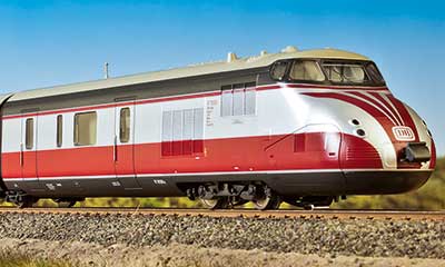 Märklin legt den Tages-Gliederzug VT 10.5 „Senator“ in H0 jetzt in der Farb- und Ausführungsvariante von 1955 auf.
