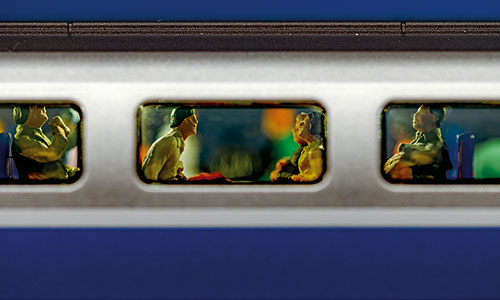 Reisende für den TGV Euroduplex von Trix